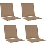  Blazine za sedež in hrbet 4 pcs Taupe 47 x 45 x 2 cm Poliester, (5000232297) | Shoptok.si