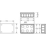 Famatel Razvodna kutija podžbuk 160x100, IP30 - 3202-RKP/160x100 | shoptok.hr