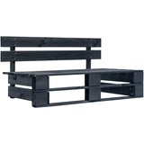 Maison Chic Vrtni srednji kavč - Zunanji kavč iz palet črna impregnirana borovina, (22040999) | Shoptok.si