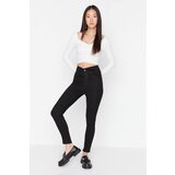 Trendyol Black Waist Detail Super High Waist Skinny Jeans | Shoptok.si