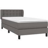  S oprugama i madracem sivi 80 x 200 cm od umjetne kože | shoptok.hr