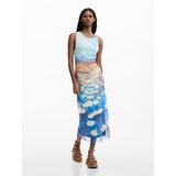 Desigual Haljina svijetlobež / nebesko plava / tamno plava / narančasta | shoptok.hr