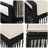  Sjedeća garnitura za vrt 10 kom. Crna poliratan 61 x 62 x 70 cm | shoptok.hr