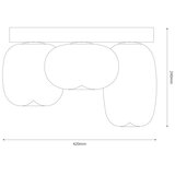  LED stropno svetlo VASO LED/12W/230V prečnik 42 cm crno/zadimljeno | Eponuda.com