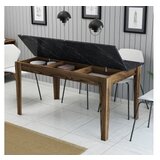 Hanah home trpezarijski sto milan 518 walnut black | ePonuda.com