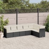vidaXL 7-dijelni set vrtnih sofa od poliratana s jastucima crni | shoptok.hr