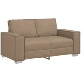 vidaXL Dvosedežna kavč Cappuccino 120 cm iz umetnega usnja, (22054609)