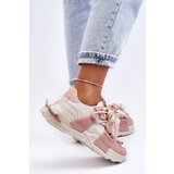 Boto Women's Trendy Lace-up Sport Shoes Beige-Pink Chillout! | shoptok.hr