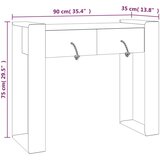  Konzolni stol 90 x 35 x 75 cm od masivne tikovine | shoptok.hr