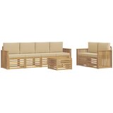  Set vanjskih sofa 7 kom. Bijela i bež Poliester 59 x 59 x 37 cm | Shoptok.si