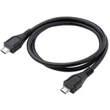 USB kabel USB-mikro-B vtič\, USB-mikro-B vtič 0.60 m črna AK-USB-17, (20578069)