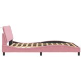  Posteljni okvir z vzglavjem roza 120x200 cm žamet, (21081591) | Shoptok.si