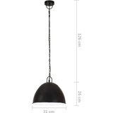 Viseća svjetiljka 25 W crna okrugla 31 cm E27 | shoptok.hr