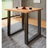 MID.YOU Pisalna Miza Lona, Barva Hrasta, Črna, 80x80cm | Shoptok.si