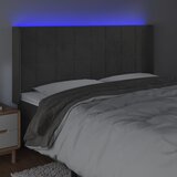  LED uzglavlje tamnosivo 183 x 16 x 118/128 cm baršunasto | Eponuda.com