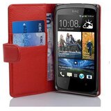 Cadorabo Ohišje, združljivo z HTC Desire 500 v rdeče sladkorno jabolko - Zaščitni ovitek iz teksturiranega umetnega usnja in žep za kartice, (20561337) | Shoptok.si