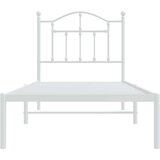 Metalni okvir za krevet s uzglavljem bijeli 90 x 190 cm | shoptok.hr