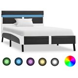  Za krevet od umjetne kože s LED svjetlom sivi 90 x 200 cm | shoptok.hr