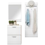 Mömax omara za čevlje auris, bela, hrast | Shoptok.si