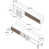 Hanah home tv polica milan walnut travertine | ePonuda.com