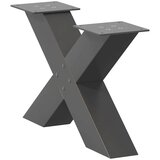  Noge za stolić u obliku slova X 2 kom antracit 50x(30-31) cm | shoptok.hr