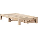 vidaXL Posteljni okvir brez vzmetnice 90x200 cm trdna borovina | Shoptok.si