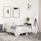 Maison Chic Posteljni okvir - Dvoposteljna postelja - Zakonska postelja sonoma hrast 120x190 cm inž. les in kovina-J15289, (21765586) | Shoptok.si
