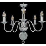 vidaXL Luster srebrni 5 žarulja E14 | shoptok.hr