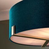  Endon 95839 - Luster na šipci HAYFIELD 3xE27/40W/230V mesing/zeleno | Eponuda.com