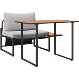  Vrtna garnitura - 2-dijelni vrtni blagovaonski set s jednim sjedištem i svijetlosivim jastucima | shoptok.hr