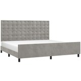  Za krevet s uzglavljem svjetlosivi 200x200 cm baršunasti | shoptok.hr