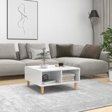 vidaXL Klubska mizica visok sijaj bela 60x60x30 cm iverna plošča Cene