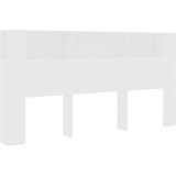 The Living Store Vzglavna omarica bela 200x18,5x104,5 cm - Vzglavna Omarica, (21418489) | Shoptok.si