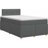  Boxspring krevet s madracem Tamnosiva 120 x 190 cm Tkanina | shoptok.hr