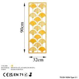 WALLXPERT Zidna dekoracija Ventilator 2, 32 x 90 cm, Zlatne boje | Eponuda.ba