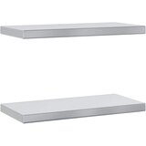  Zidne police 2 kom 50x23,5 cm srebrne nehrđajući čelik | shoptok.hr