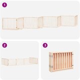 vidaXL Ograda za pse z vrati zložljiva 8 panelov 640 cm topolovina | Shoptok.si