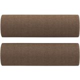 vidaXL 4-dijelni set sofa s jastucima smeđi od tkanine - Smeđa s jastucima i tabureom | shoptok.hr