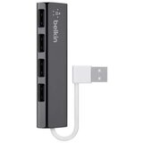 Belkin ultra flat 4-Port Slim Travel-Hub passiv black F4U042BT | shoptok.hr