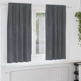 Zavjese za zamračivanje 2 kom. Svjetlosiva 140 x 175 cm Baršun | shoptok.hr