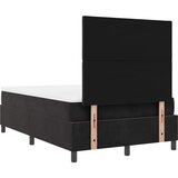  LED Box Spring Krevet s uzglavljem Crna 120 x 190 cm Baršun | shoptok.hr