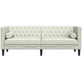  Chesterfield sofa s jastucima za 2 osobe, krem baršunasta | shoptok.hr