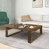  Stolić za kavu dimljeni hrast 100x100x35 cm konstruirano drvo | shoptok.hr