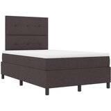 Box Okvir postelje z vzmetnico Temno rjav Tkanina 120 x 200 cm, (22067339) | Shoptok.si