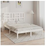  Posteljni okvir bel iz trdnega lesa 120x200 cm | Shoptok.si