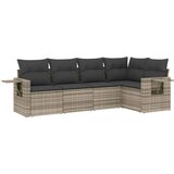 Maison Chic Seti vrtnega pohištva - Vrtna garnitura - Vrtni pohištvo set 5-delna z blazinami siv poli ratan, (21816244) | Shoptok.si