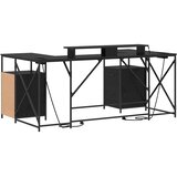  Stol s policom Crni hrast 182 x 101 x 87,5 cm Konstruirano drvo | shoptok.hr