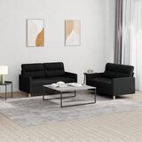  2-dijelni set sofa s jastucima crni od tkanine | shoptok.hr
