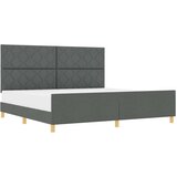 vidaXL Postelja Temno Siva 200x200 cm, (22051792) | Shoptok.si