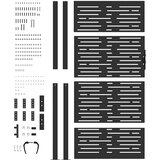  Vrtna vrata Crna 110 x 205 cm Čelik s prahom premazan | Eponuda.com